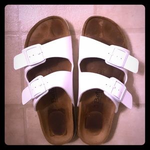 Betula by Birkenstock White Slide Sandals